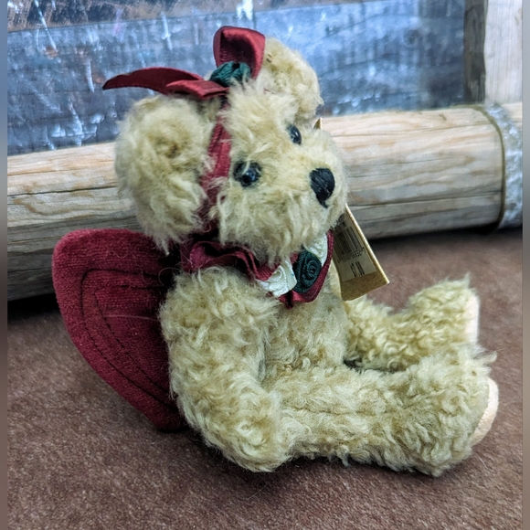 Vintage The Bearington Collection Gabrielle Plush Teddy Bear W Red Velvet Wings - Picture 3 of 12